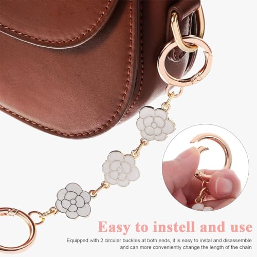 PALAY® 8PCS Bag Extender Chain Golden Chain for 5.7-6.7 Inches Cute Charm Strap Quick Connection Fashion Purse Handbag Sling PALAY® 8PCS Bag Extender Chain Golden Chain for 5.7-6.7 Inches Cute Charm Strap Quick Connection Fashion Purse Handbag Sling